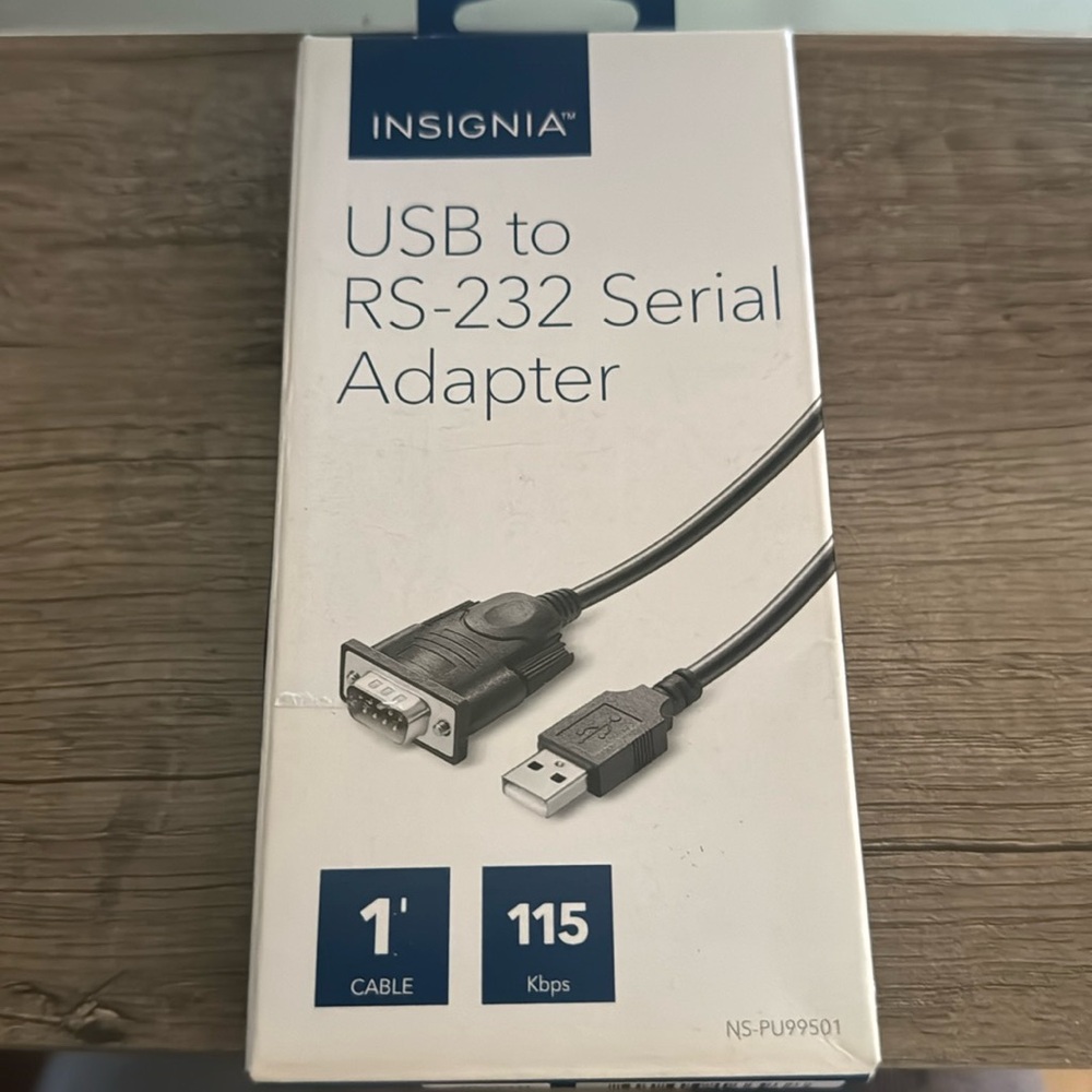 BnIB insignia usb to Rs-232 serial adapter